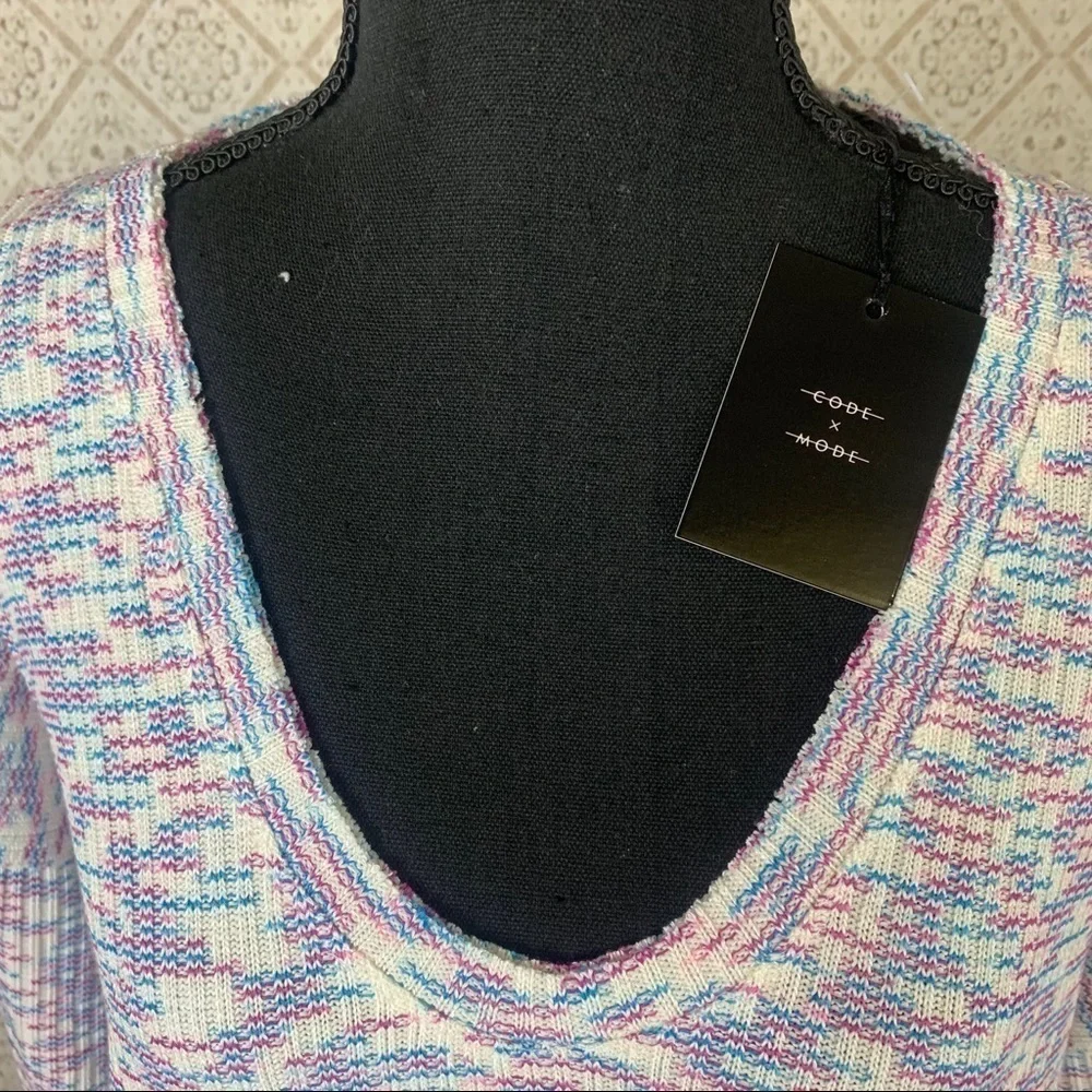 Stay Cozy and Stylish Code x Mode Space Dye Knit Lounge Top (NWT)